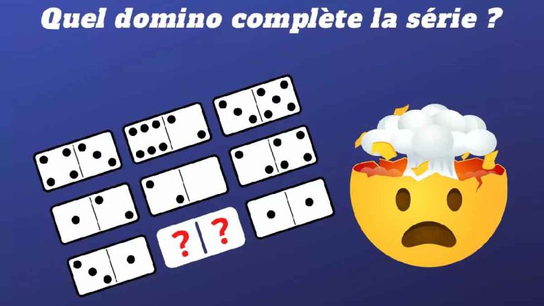 Test QI : quel domino complète la série ? 15 secondes suffisent aux plus doués pour trouver la réponse.